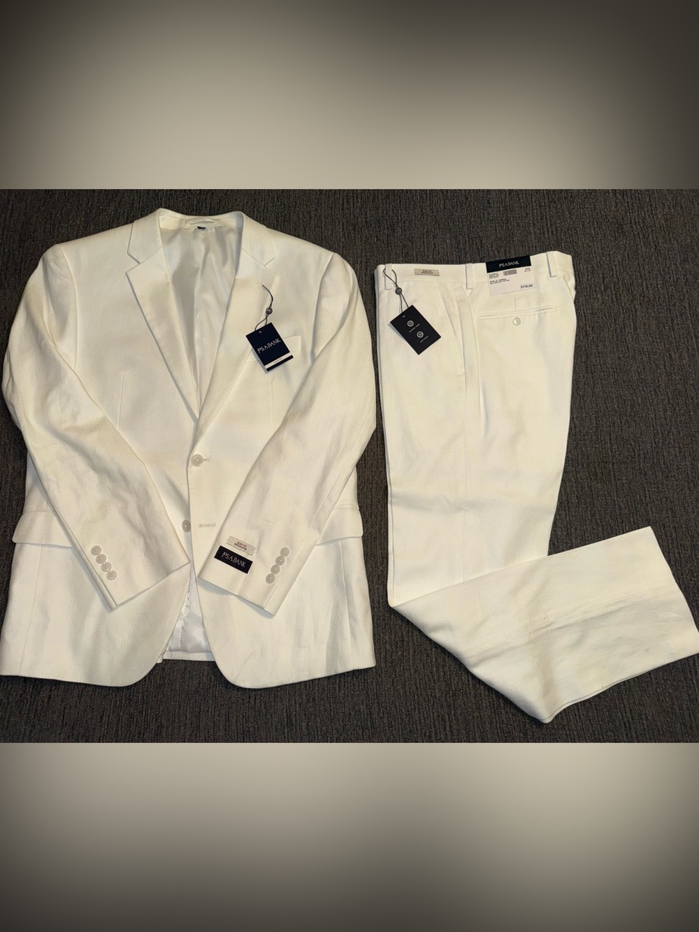 Jos. A. Bank Men's White Two-Piece Suit Set